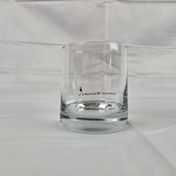 Johnnie Walker Whisky Glasses Black Letters Walking Rare Lot of 2 Vintage - Picture 3 of 8